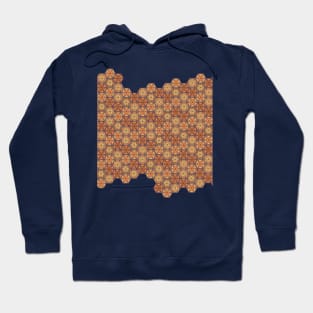 Persian Star Motif Tile Mosaic Quilt Hoodie